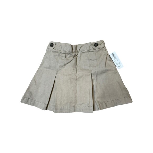 Old Navy Girl’s School Uniform Pleated Skort Skirt Rolled Oats Khaki Size 3T NWT - Picture 1 of 4